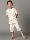 Bamboo Cotton Co-ord Set | Full Printed Top and Shorts | Boys