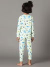 Bamboo Cotton Co-ord Set | Full Printed Long Sleeve Top and Pant | Girls