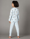 Bamboo Cotton Co-ord Set | Printed Long Sleeve Top and Solid Pant | Girls