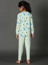 Bamboo Cotton Co-ord Set | Printed Long Sleeve Top and Solid Pant | Girls
