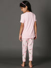 Bamboo Cotton Co-ord Set | Solid Short Sleeve Top and Printed Pant | Girls