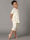 Bamboo Cotton Co-ord Set | Full Printed Top and Shorts | Boys