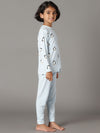 Bamboo Cotton Co-ord Set | Printed Long Sleeve Top and Solid Pant | Girls