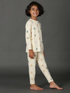 Bamboo Cotton Co-ord Set | Full Printed Long Sleeve Top and Pant | Girls