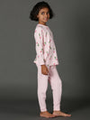 Bamboo Cotton Co-ord Set | Printed Long Sleeve Top and Solid Pant | Girls