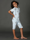 Bamboo Cotton Co-ord Set | Full Printed Top and Shorts | Girls