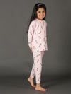 Bamboo Cotton Co-ord Set | Full Printed Long Sleeve Top and Pant | Girls