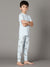 Bamboo Cotton Co-ord Set | Solid Short Sleeve Top and Printed Pant | Boys