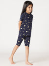 Bamboo Cotton Co-ord Set | Full Printed Top and Shorts | Girls