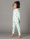 Bamboo Cotton Co-ord Set | Full Printed Long Sleeve Top and Pant | Girls