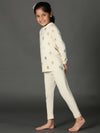 Bamboo Cotton Co-ord Set | Printed Long Sleeve Top and Solid Pant | Girls