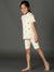 Bamboo Cotton Co-ord Set | Printed Top and Solid Shorts | Girls