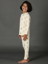 Bamboo Cotton Co-ord Set | Full Printed Long Sleeve Top and Pant | Girls