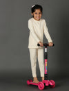 Bamboo Cotton Co-ord Set | Solid Long Sleeve Top and Pant | Girls