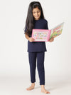 Bamboo Cotton Co-ord Set | Solid Long Sleeve Top and Pant | Girls
