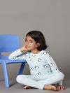 Bamboo Cotton Co-ord Set | Printed Long Sleeve Top and Solid Pant | Girls