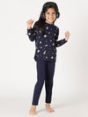 Bamboo Cotton Co-ord Set | Printed Long Sleeve Top and Solid Pant | Girls