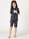 Bamboo Cotton Co-ord Set | Full Printed Top and Shorts | Girls