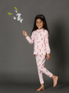 Bamboo Cotton Co-ord Set | Full Printed Long Sleeve Top and Pant | Girls
