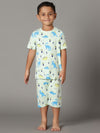 Bamboo Cotton Co-ord Set | Full Printed Top and Shorts | Boys