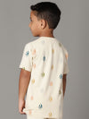 Bamboo Cotton Co-ord Set | Printed Short Sleeve Top and Solid Pant | Boys