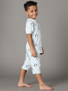 Bamboo Cotton Co-ord Set | Full Printed Top and Shorts | Boys