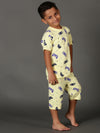 Bamboo Cotton Co-ord Set | Full Printed Top and Shorts | Boys