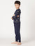 Bamboo Cotton Co-ord Set | Printed Long Sleeve Top and Solid Pant | Boys