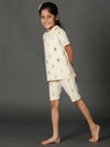 Bamboo Cotton Co-ord Set | Full Printed Top and Shorts | Girls
