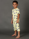 Bamboo Cotton Co-ord Set | Full Printed Top and Shorts | Boys