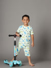 Bamboo Cotton Co-ord Set | Full Printed Top and Shorts | Boys