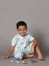 Bamboo Cotton Co-ord Set | Full Printed Top and Shorts | Boys