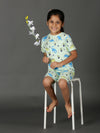 Bamboo Cotton Co-ord Set | Full Printed Top and Shorts | Girls