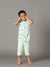 Bamboo Cotton Co-ord Set | Printed Top and Solid Shorts | Boys