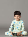 Bamboo Cotton Co-ord Set | Full Printed Long Sleeve Top and Pant | Boys