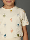 Bamboo Cotton Co-ord Set | Full Printed Top and Shorts | Girls